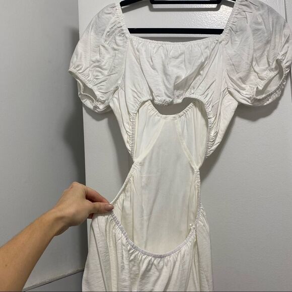 NWT White Cut Out Mini Dress - Picture 6 of 12